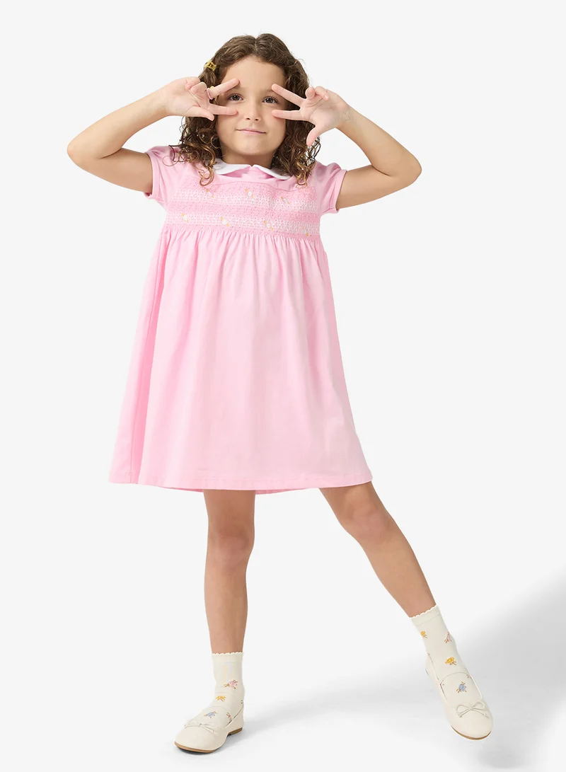 Pinata  Pink Embroidered Summer Dress for Women | Best Price UAE